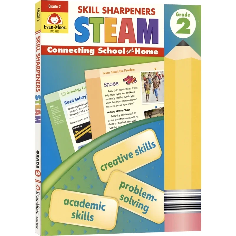 Evan-Moor Skill Sharpeners: STEAM, Grade 2,aged 6 7 8 9, English book 9781645140818