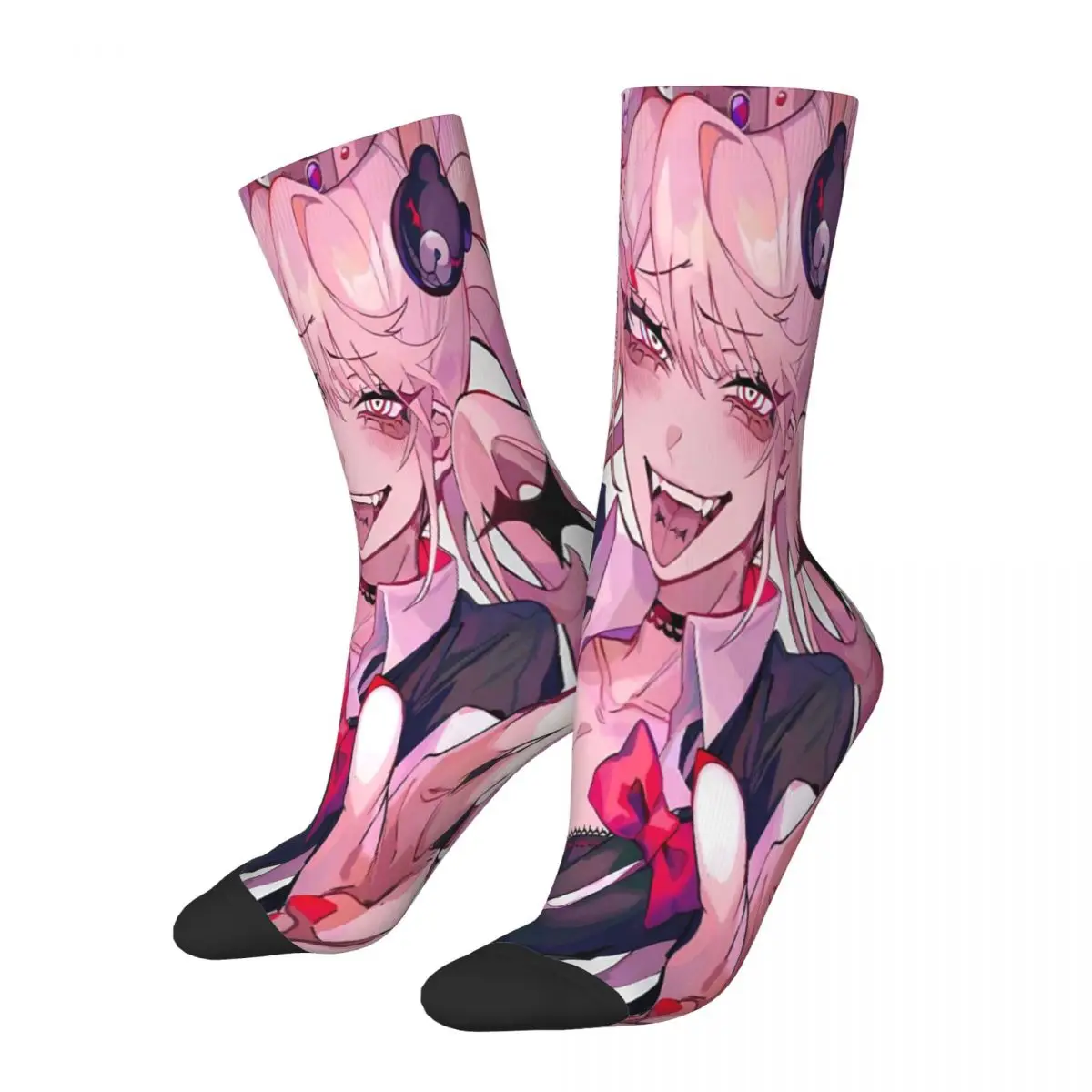 Enoshima Junko Monokuma Danganronpa Makoto Game Socks Male Mens Women Winter Stockings Harajuku