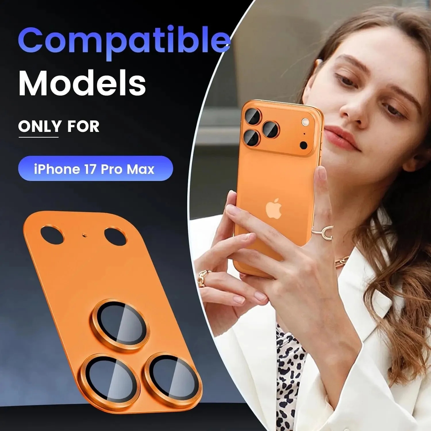 ฟิล์มกันรอยเลนส์กล้องสำหรับ iPhone 17 Pro Max วัสดุโลหะผสมอะลูมิเนียม กระจกนิรภัย ป้องกันหน้าจอ อุปกรณ์เสริม