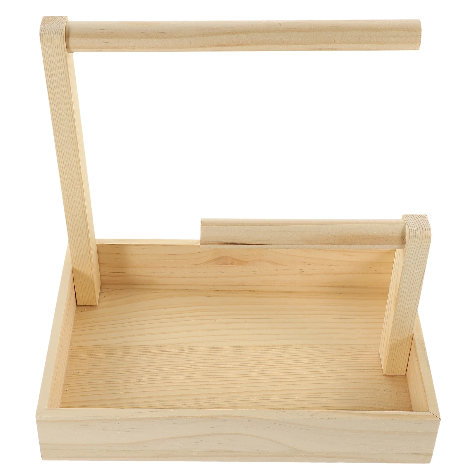 

Wooden Jewelry Display Stand Solid Wood Bracelet Necklace Keychain Holder Minimalist Organizer for Desktop Storage Natural