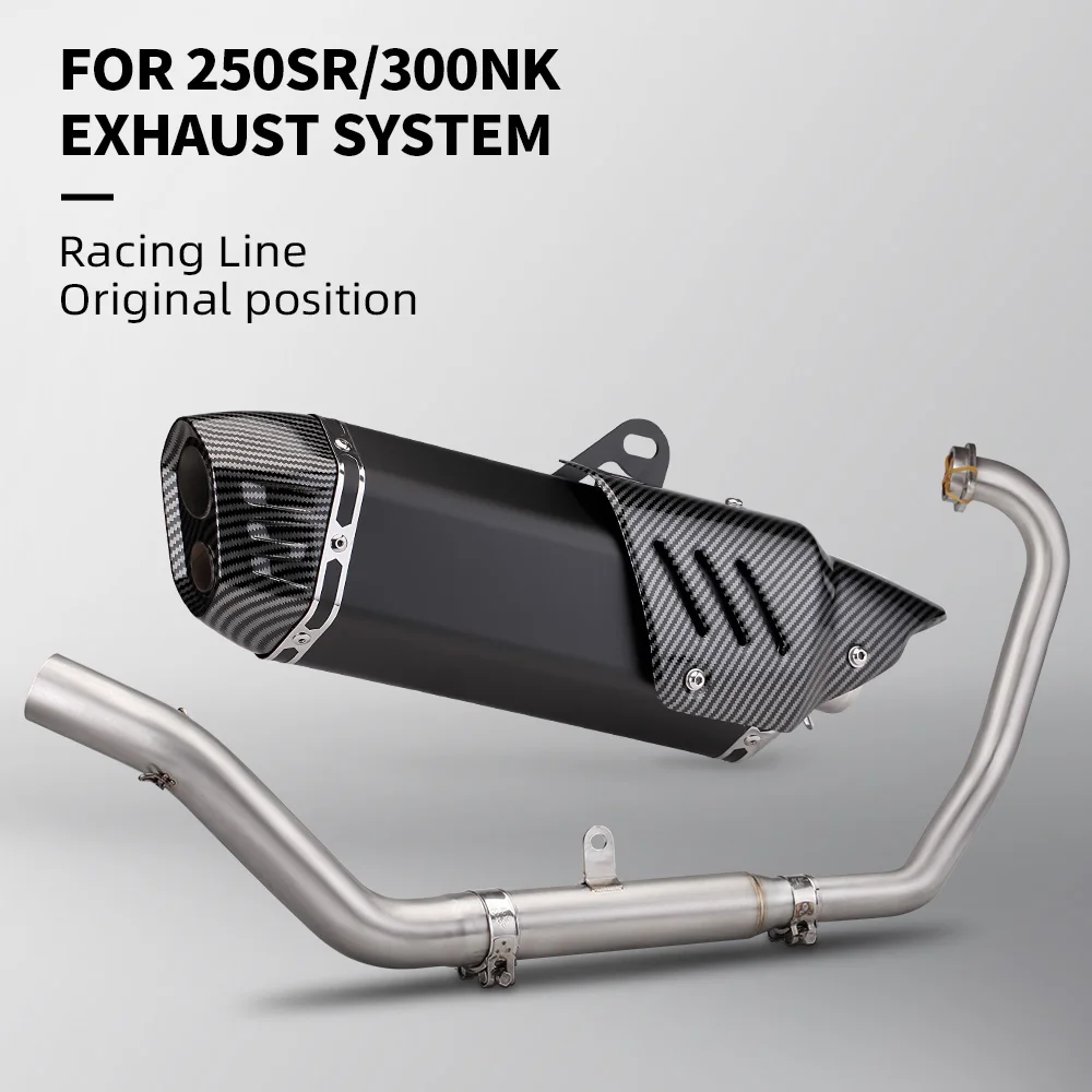

For NK250 NK250SR 300NK NK300 300SS NK300SR Motorcycle Exhaust Full System Escape Moto Front Pipe With Muffler