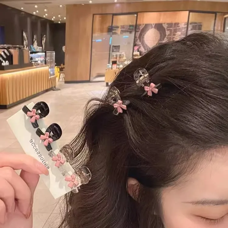

2024 Fashion Princess Headwear Pink Bow Shaped Hair Claw Hairpin for Y2K Girls Women Sweet Headwear Trendy Hair Accessories