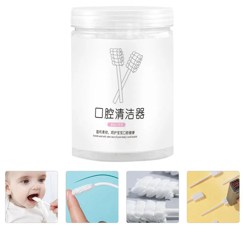 

30Pcs Oral Cleaner Tongue Brush Safety Design Dental Care Tongue Cleaner Oral Cleaning Stick White