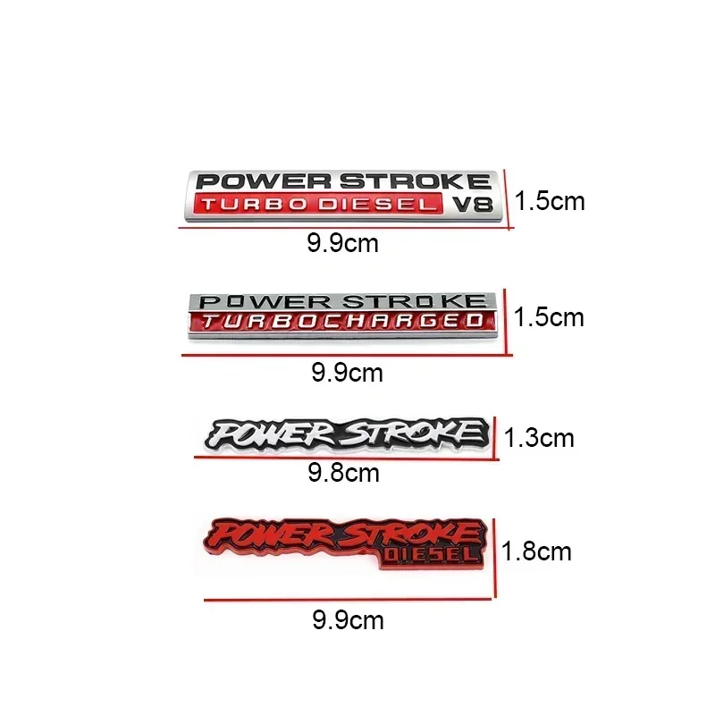 Car Body Badge for Ford Escort Fiesta Focus Mondeo Kuga Ranger Mustang Ecosport Sticker Refitted Metal Alloy POWER STROKE Emblem