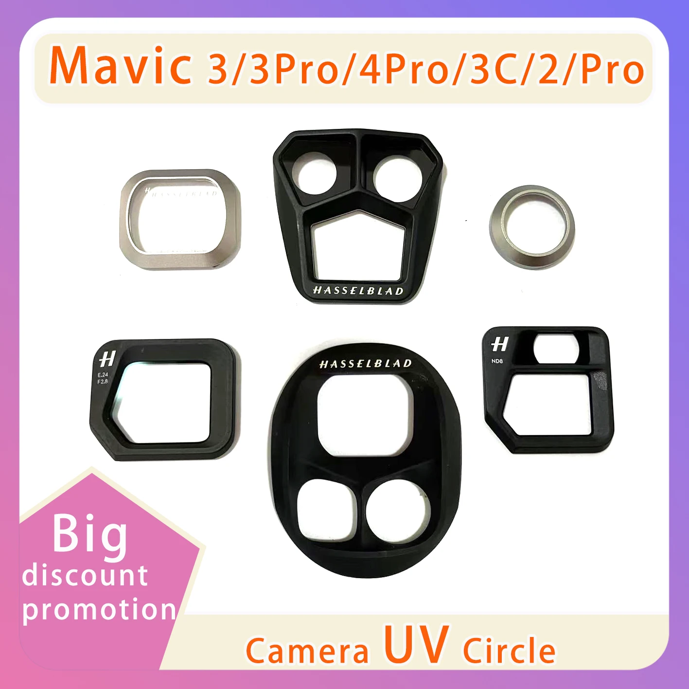 

Geunuine Gimbal Camera UV Ring with Glass for DJI Mavic 4Pro / 3 Pro / 3 / 3 Classic Gimbal Camera Font Cover Frame Spare Part