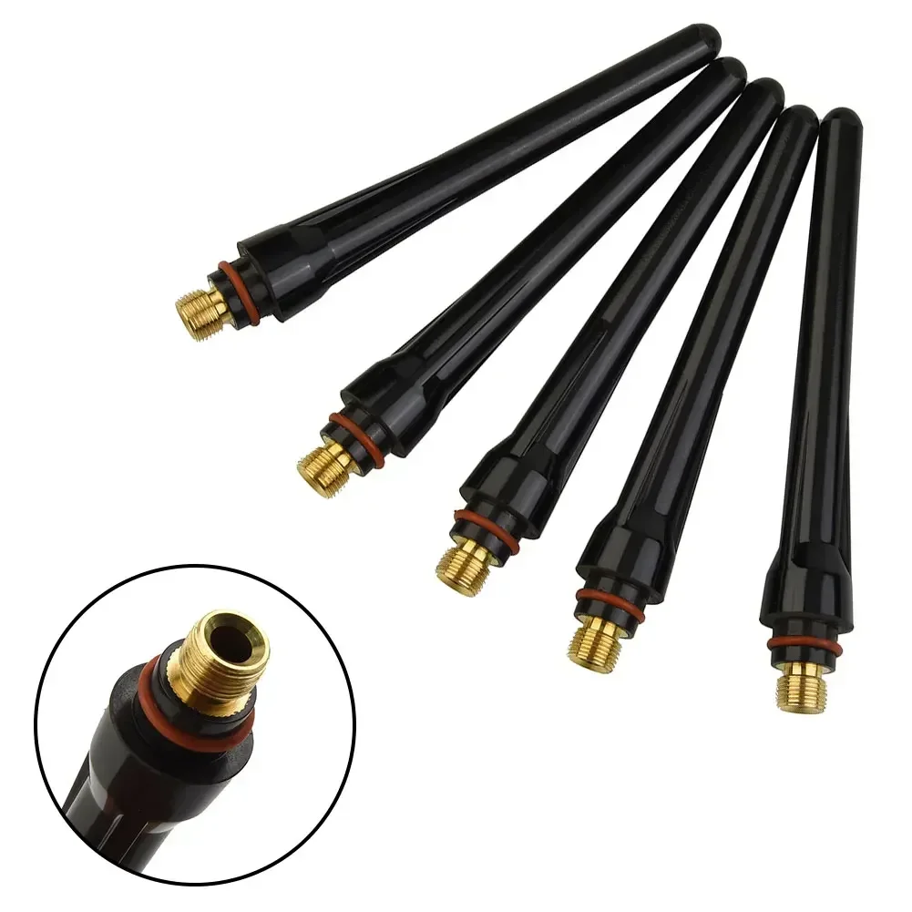 Black Long Back Cup For Tig Welding Torch 5pcs Accessory 57Y02 WP-17 WP-18 WP-26 WP17 WP18 WP26 Stock Pro Part Hot