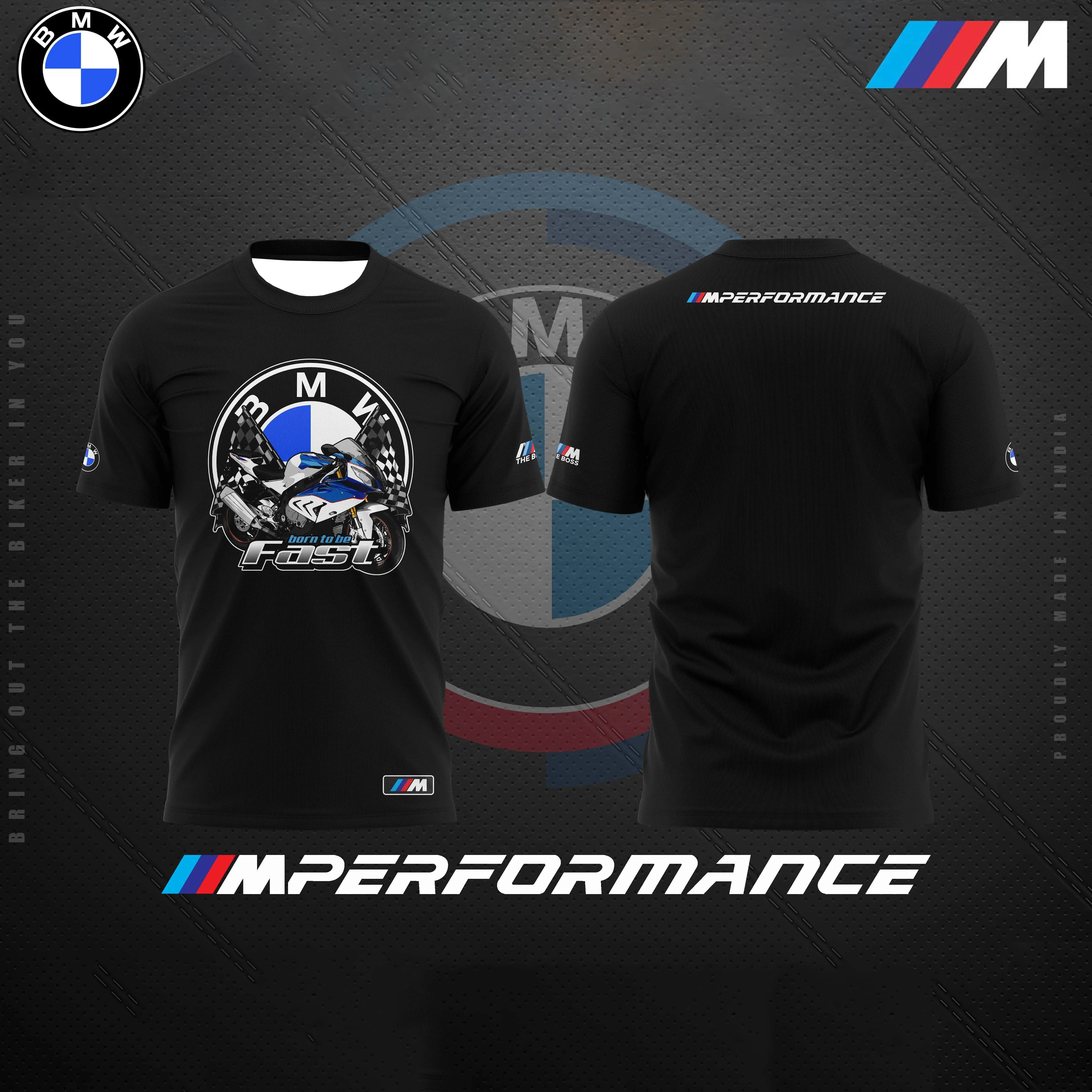 

BMW M POWER Мужская быстросохнущая футболка 2025 Новая дышащая футболка для занятий спортом на открытом воздухе и верховой езды Высококачественная футболка для мотоциклетного клуба