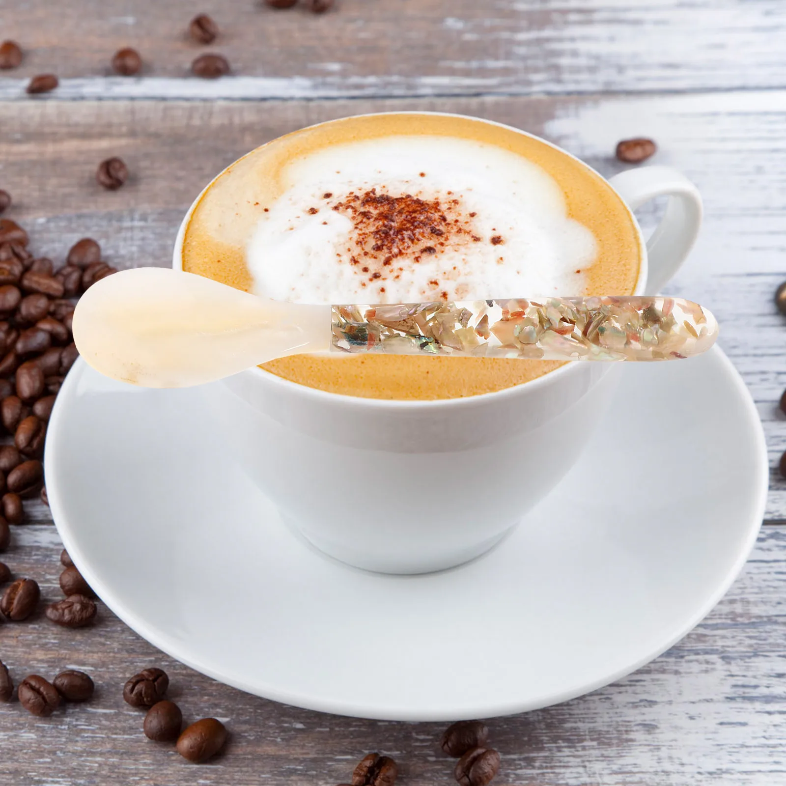 

1pc Shell Spoon Exquisite Design For Caviar Desserts Coffee Ice Cream Serving Elegant Tableware Gelato Appetizer Tool