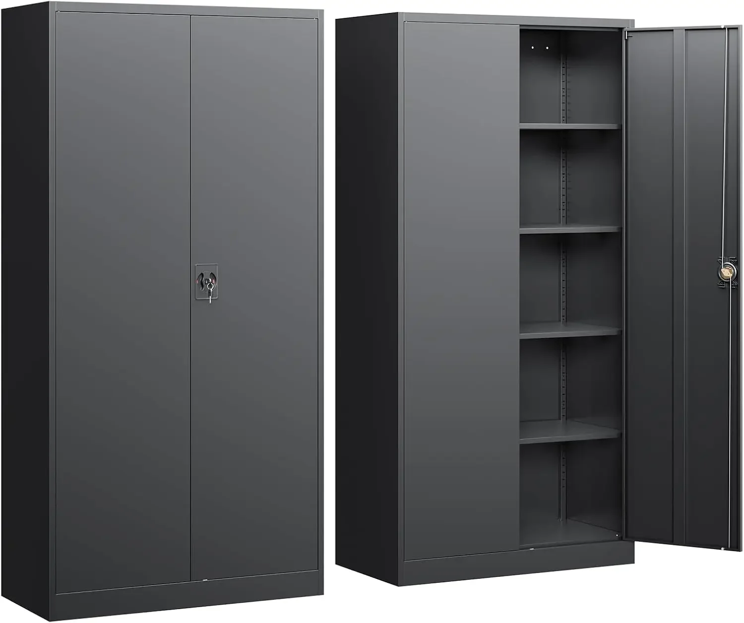 Metal Garage Storage Cabinet with Lock, 71