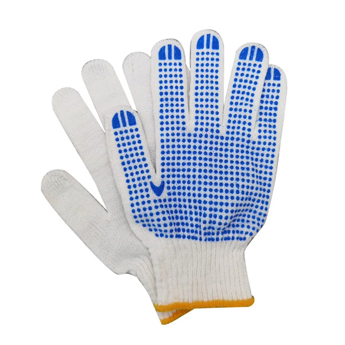 White yarn gloves, glue yarn gloves, labor protection gloves, pure cotton gloves, work handling gloves, hand protection, thicken