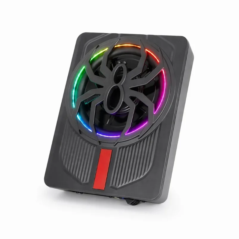 Car Audio Modified 10-inch Car Ultra-thin Subwoofer with Blue Lights High-power Active Audio