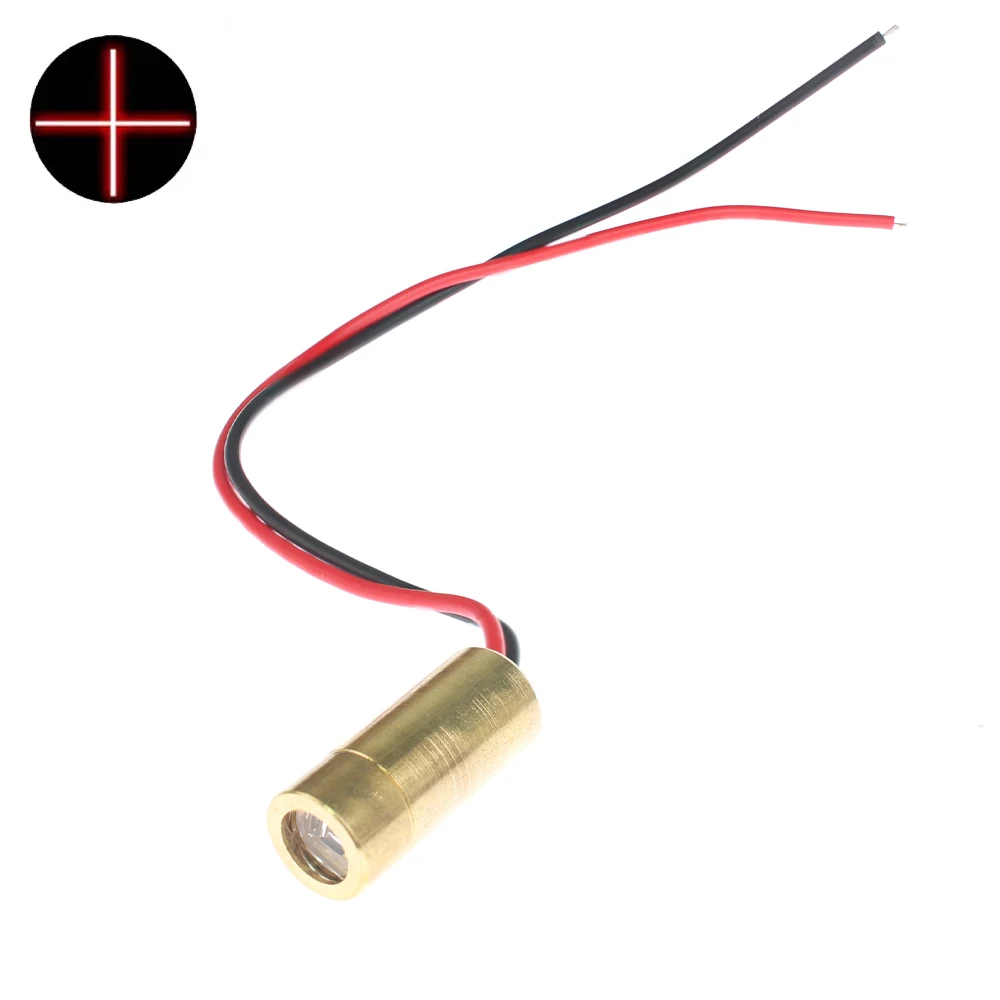 1/2/5pcs 650nm 5mW Laser Diode Head Red Point / Line / Cross Laser Module Head Glass Lens Focusable Industrial Class