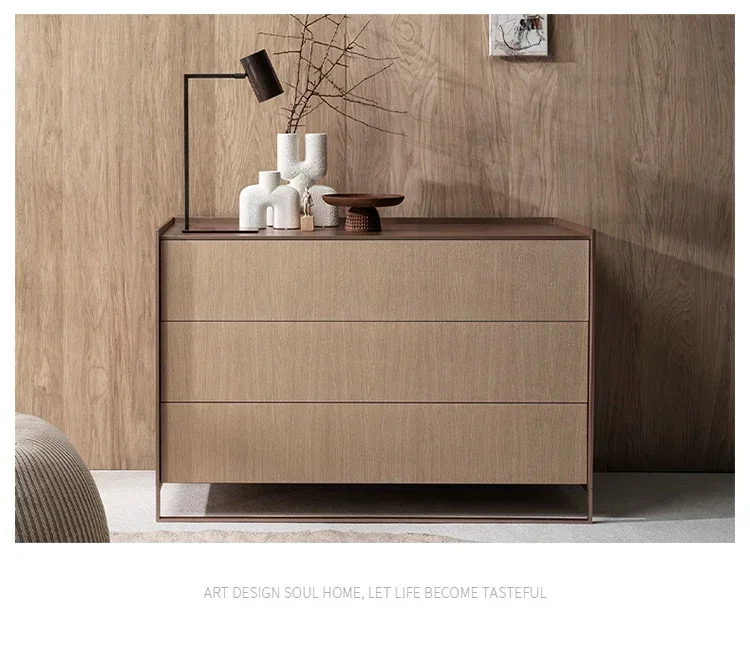 

QQItalian Minimalist Chest Of Drawers Modern Paint Nordic Light Luxury Bedroom Chest Of Drawers Chest Of Drawers Wall Side Cabin