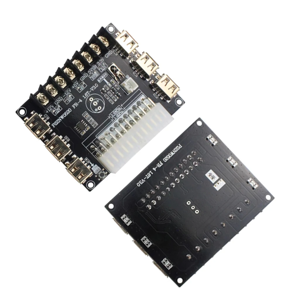 24-pin Distribution ATX Power Board Infrared Tester Function Tactile Switch 550000 Cycles Power Distribution Adapter
