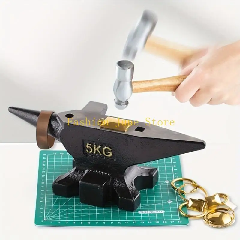 N5KA Hammering Jewelers Round Anvil Professional Blacksmithing Anvil Jewelry Forming Block Metal Crafting Accessories