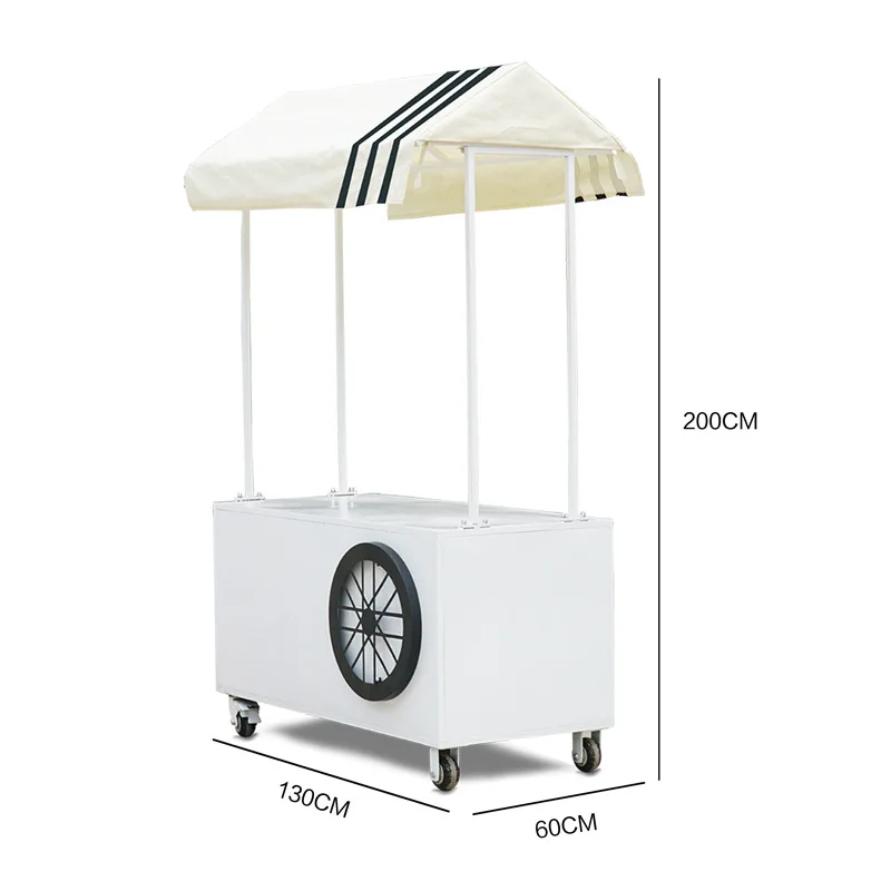 Stall trolley wrought iron outdoor display stand Internet celebrity night market snack car stall promotion dining car