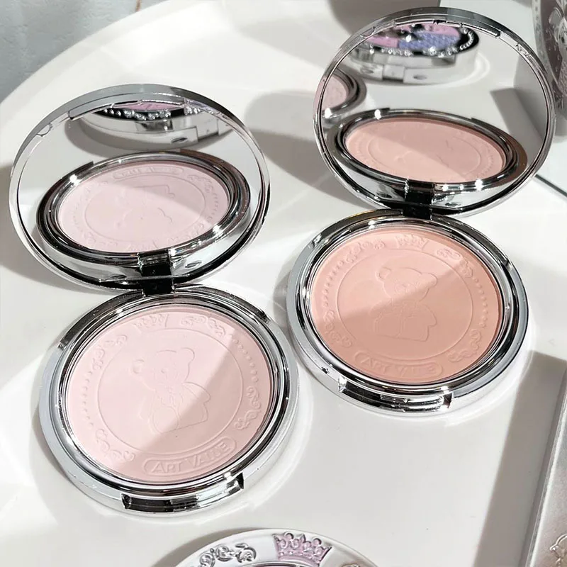 3 สีธรรมชาติสีชมพู Loose Powder Oil Control กันน้ํา Mineral Face สีขาวสีชมพู Loose Face Setting Powder Palette เกาหลีแต่งหน้า