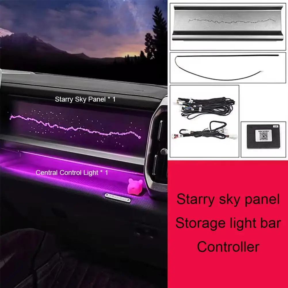 For JETOUR Traveler T2 2023-2024 Car Co-pilot Starry Sky Light Panel Special Ambient Light Modification 64 Color Adjustable