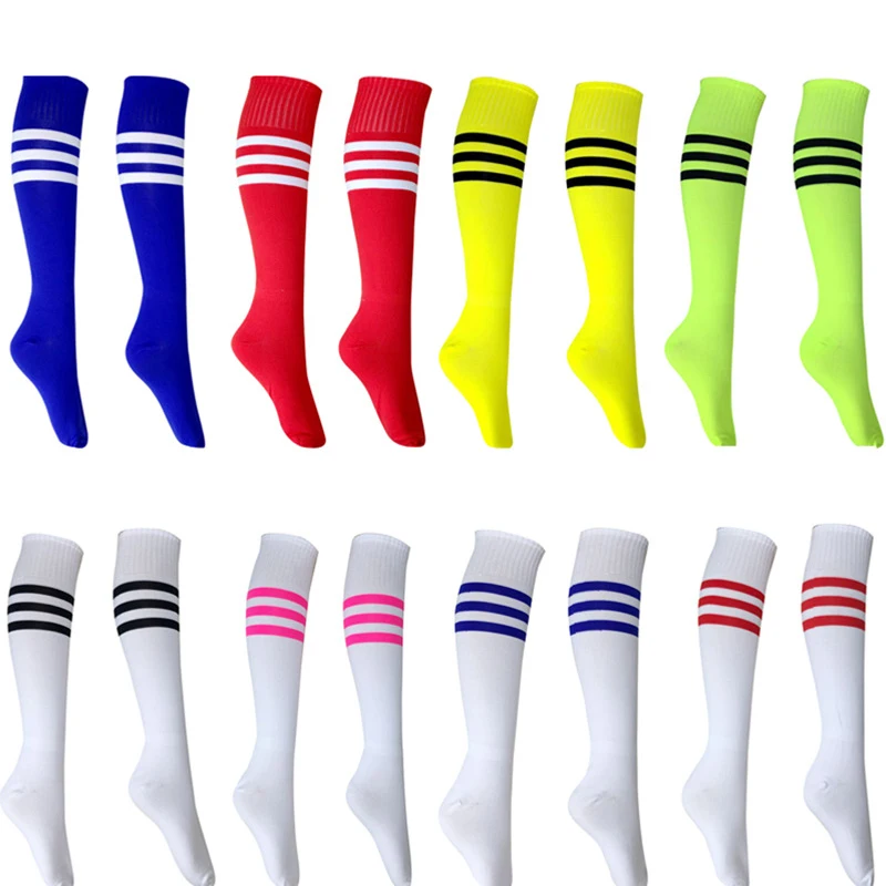 Hochwertige Fußballsocken, Baumwoll-Kniestrümpfe, Lange Sportsocken für Erwachsene für Fußball, Baseball, Laufen