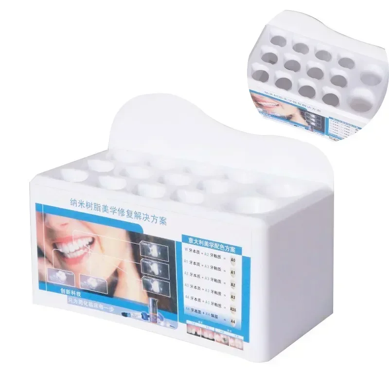 

Dental White Adhesive Resin Syringe Organizer Holderbox For Dental item Dentist Lab Storage Hight Quality 1 pcs Collection Box