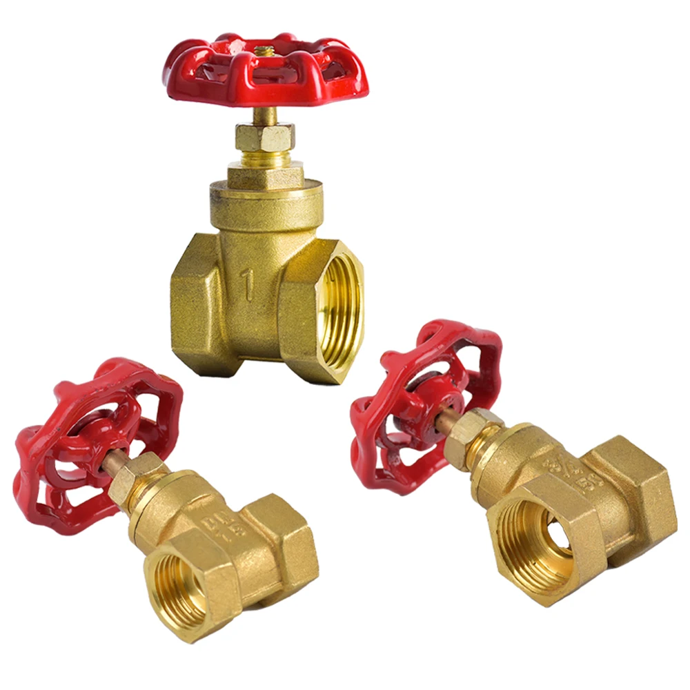 

1/2" 3/4" 1"Copper Gate Valves DN15 DN20 DN25 Water Valve Switch Valve Internal Thread Irrigation Valve Adapter