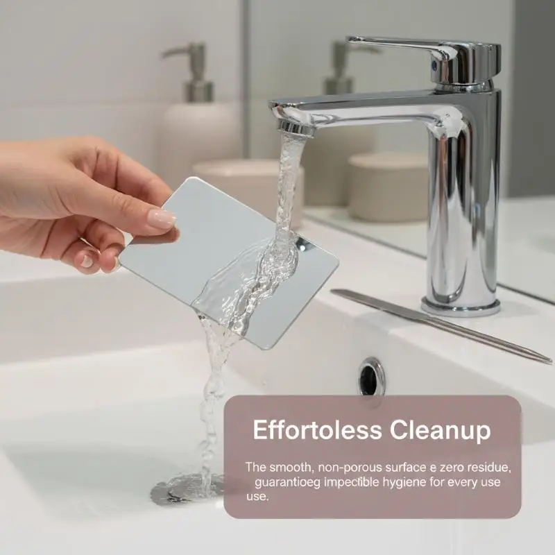 Conjunto de Espátulas e Bastões de Mistura em Aço Inoxidável 2 Peças para Base, Creme e Maquiagem