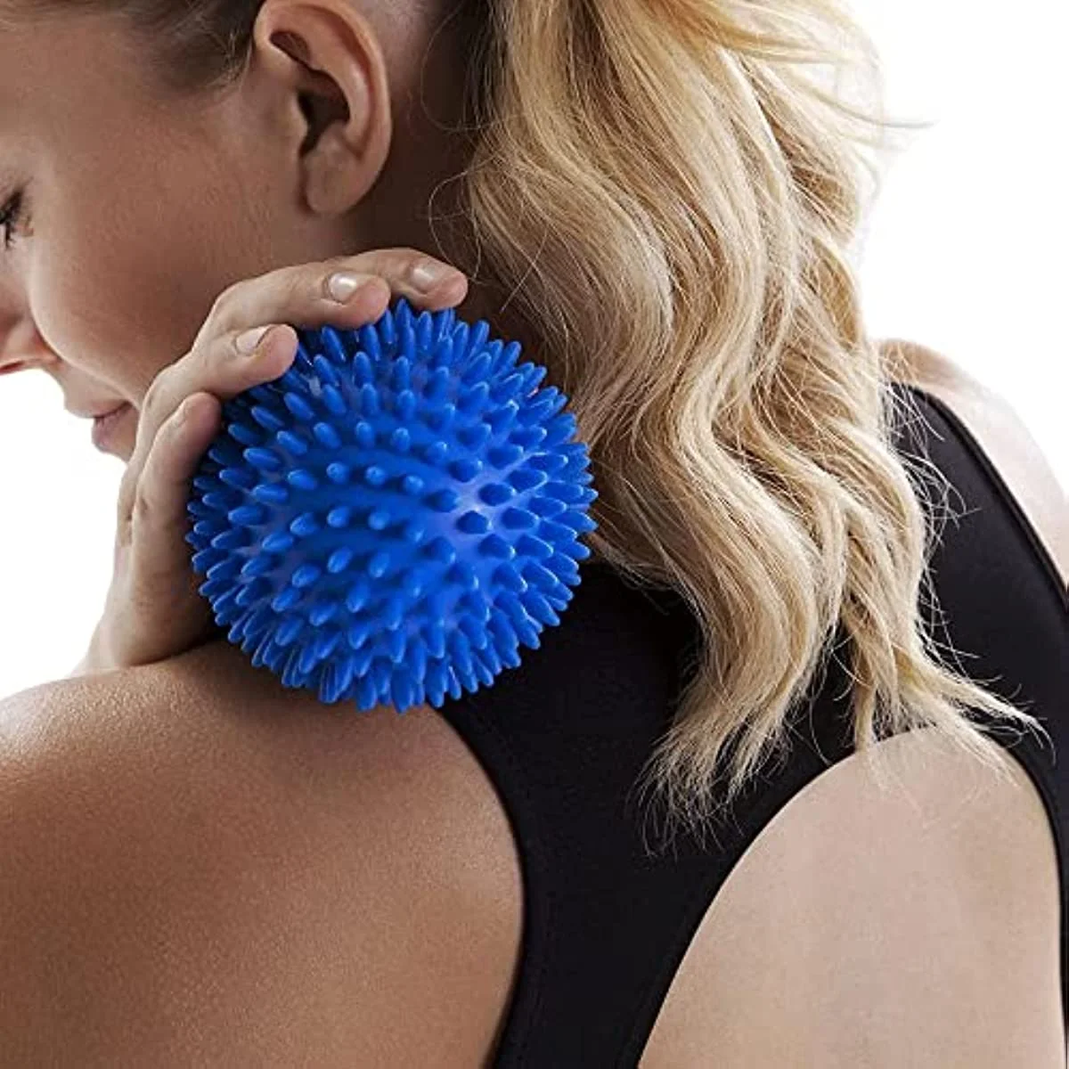 PVC bola de massagem Spiky com durável Trigger Point, apto para a mão, pé, músculo relaxar, plantar fascite, apaziguador, Hedgehog Balls, Sport Fitness, 9cm