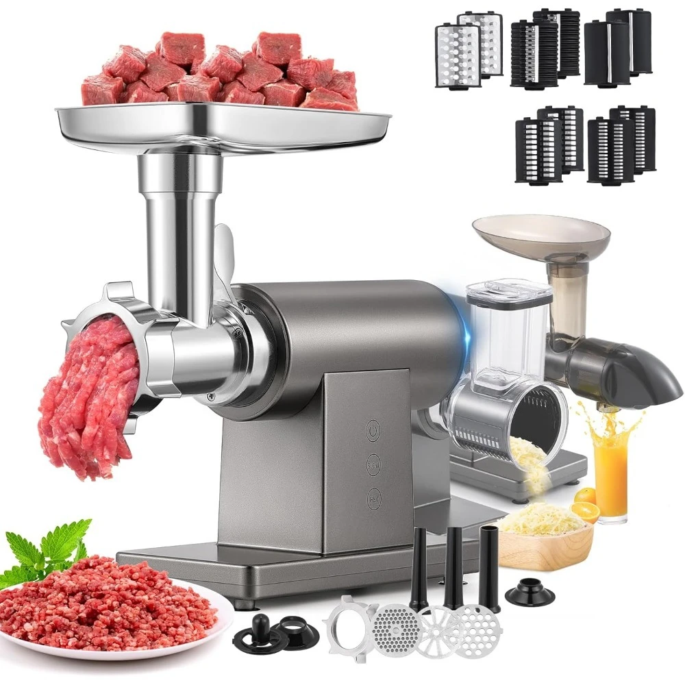 مفرمة لحم جديدة كهربائية 3200 وات مفرمة لحم ماكينة تقطيع متعددة الوظائف مع شفرة تقطيع 3 أطباق طحن 3 أدوات سجق #1
