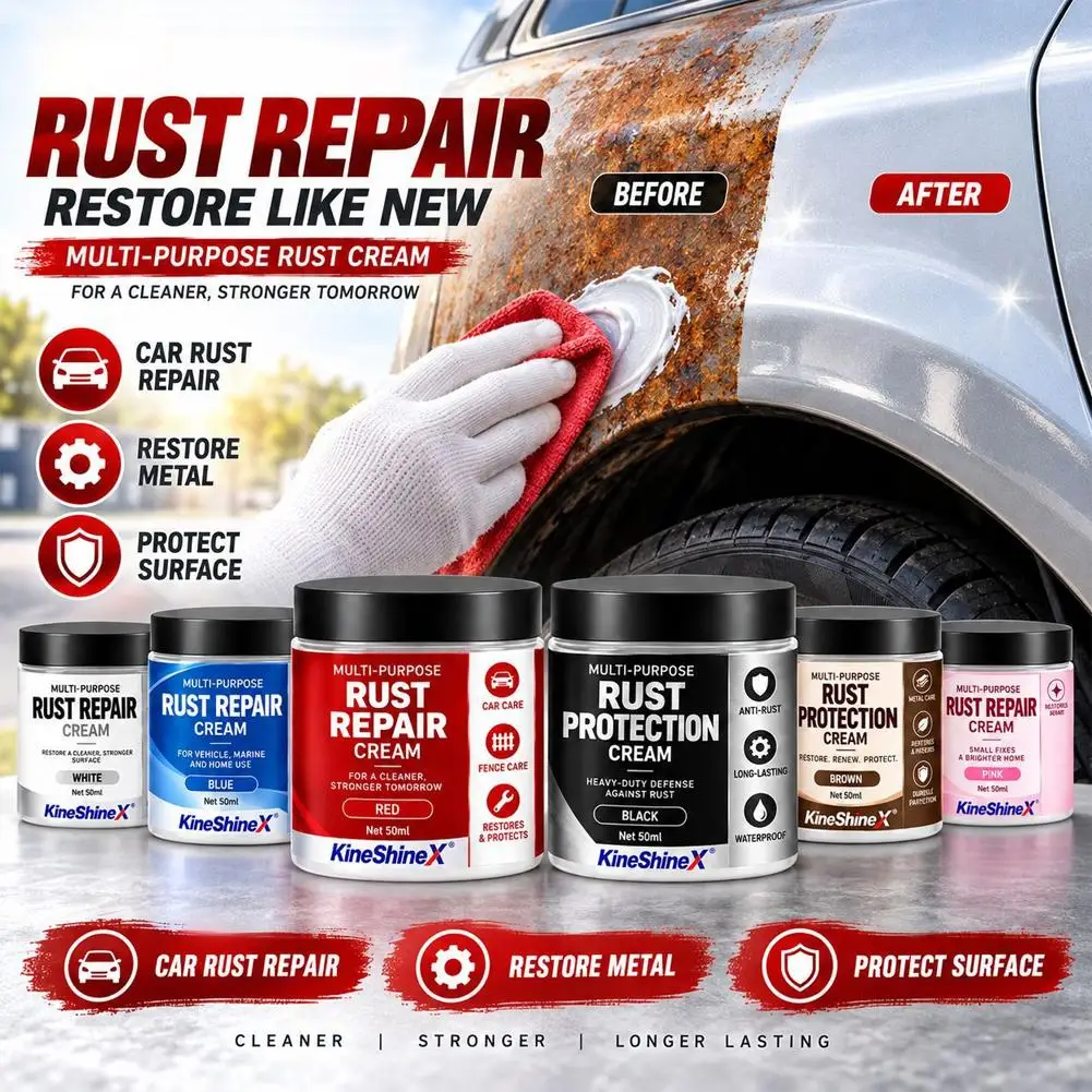 Car Rust Restoration Paste for Chrome Parts of Auto Rust And Fading on Car Wheels Designed for Renewing Oxidized Scratch Repair