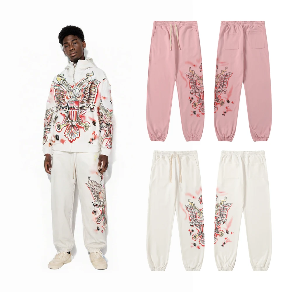 

Y2K Street Style Loose Trousers Man's Clothing Hip-hop Printed Street Wear Cotton Pants Casual Retro Oversized Baggy Sweat Pants