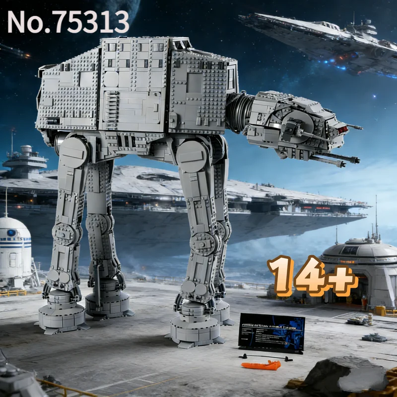 Brandneu 6782 Teile Star Interstellar Conflict Hoth Empire Großer ATAT Armee-Angriffswalker Bausteine Weihnachtsgeschenke Spielzeug