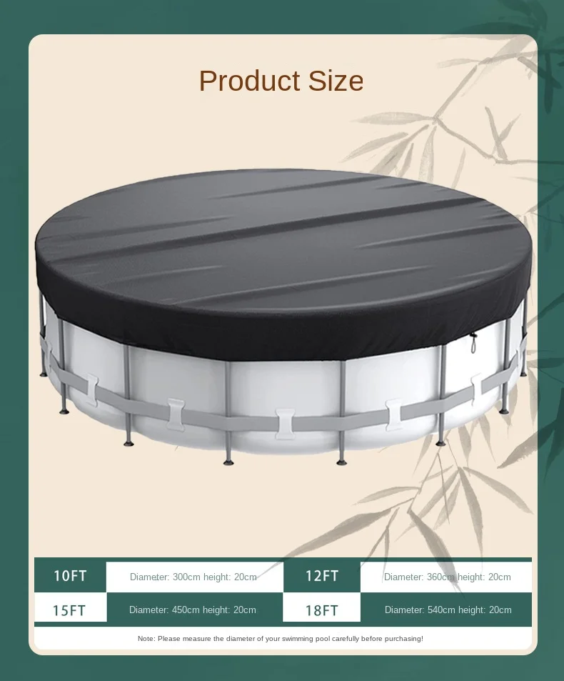 

1 Pack, 10 FT Round Pool Cover, Pool Cover For Above Ground Pools-Stock Tank, Trampoline,Waterproof And Dustproof, Snowproof And
