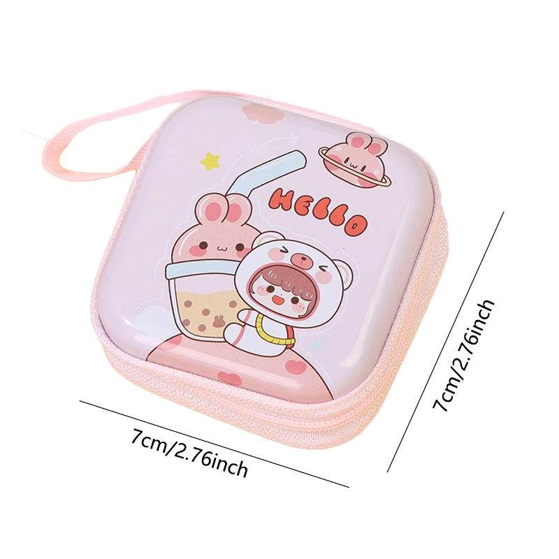 Cute Data Cable Headphone Storage Box Soft Headset Earbuds Storage Bag Cute Coin Purse Home Gift Travel Organizer