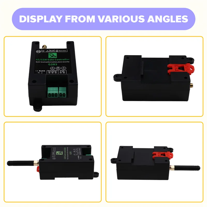 ABAC-GSM Remote Control Relay Switch G203 2G Mobile Phone Operated Door & Gate Controller Door Opener