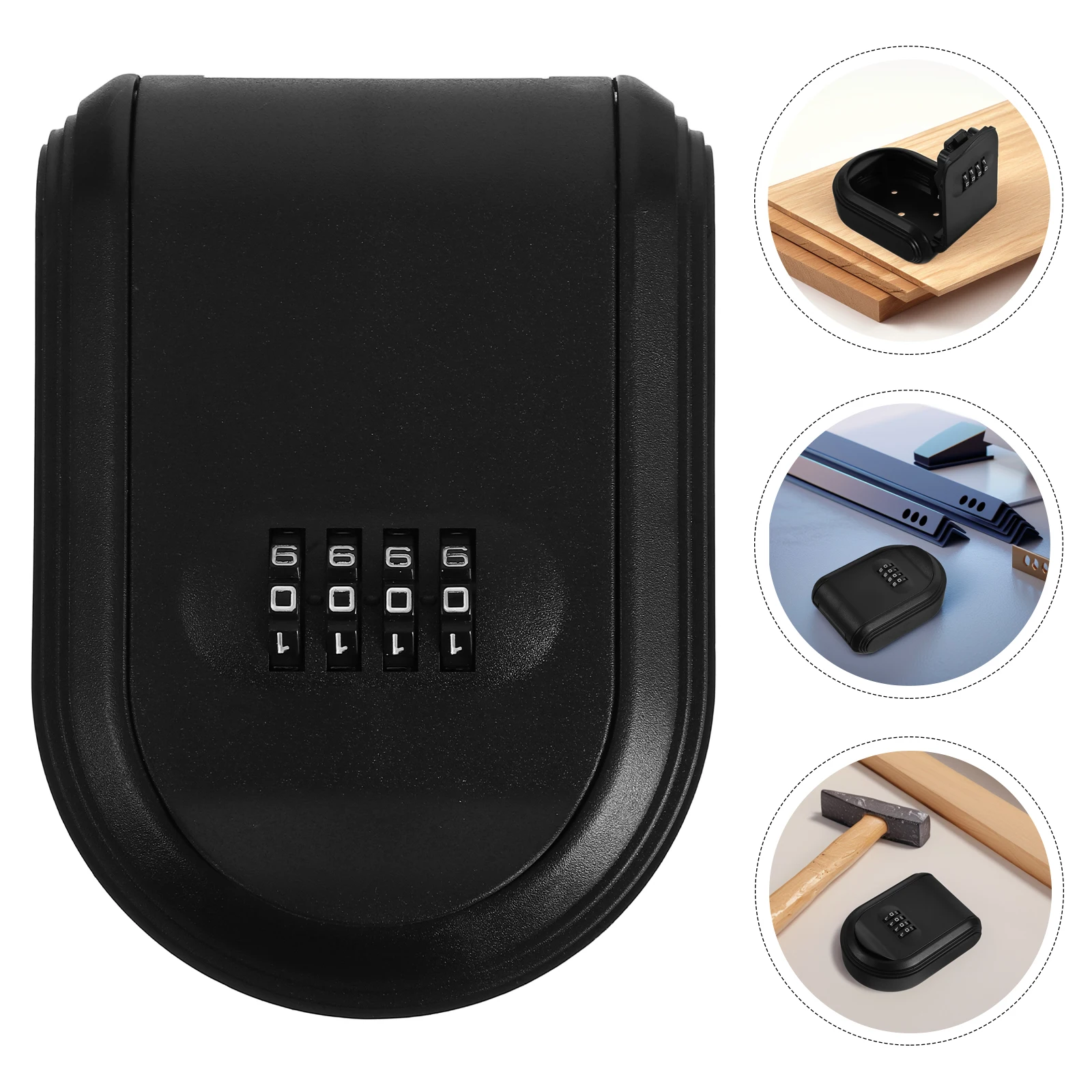 Wall Mounted Resettable Code Security Storage For Outdoor Car Keys Hide Abs Material Safe Cabinet Holder Lock For