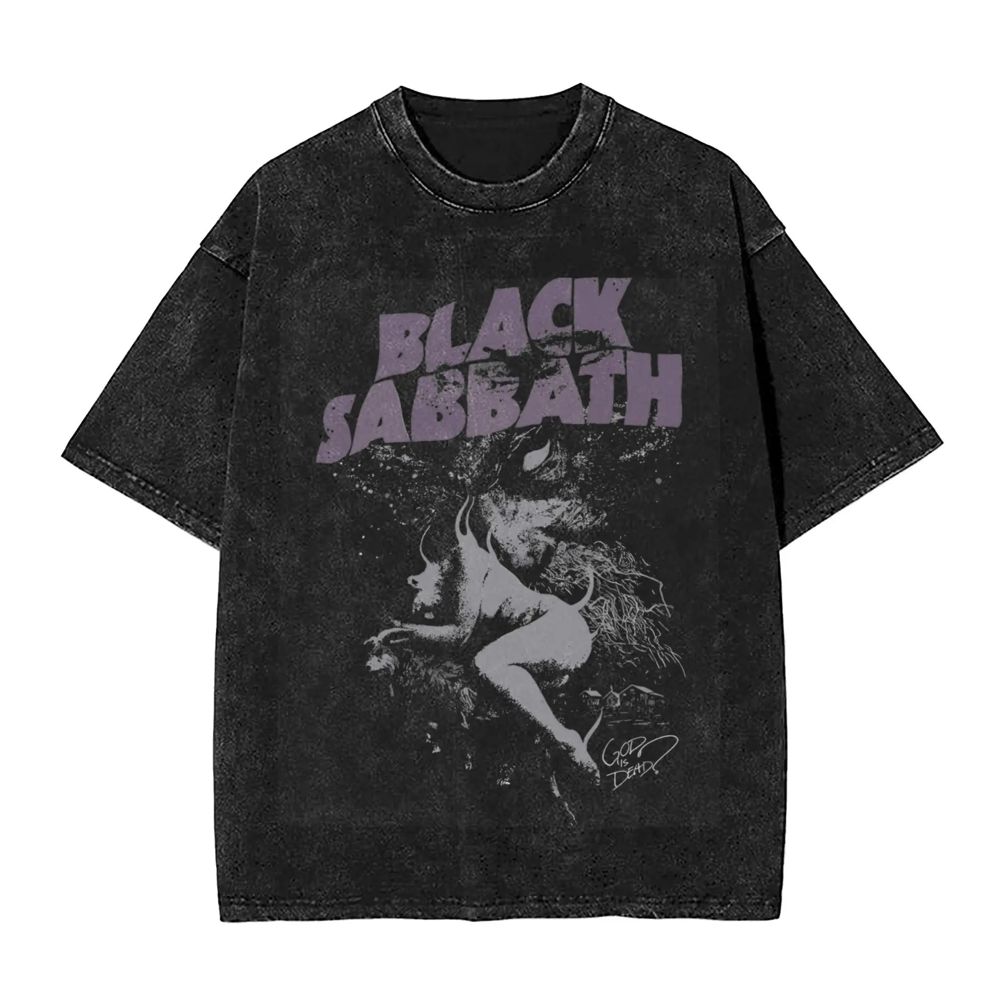 Black Sabbaths Rock Band Washed T Shirt Vintage Streetwear Men Women Heavy Metal Album Hiphop T-Shirts 100% Cotton