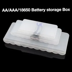 4-10 Slot Transparent Plastic Battery Storage Box for AAA/AA/18650 Hard Battery Container Holder Case Organizer Box Accessories