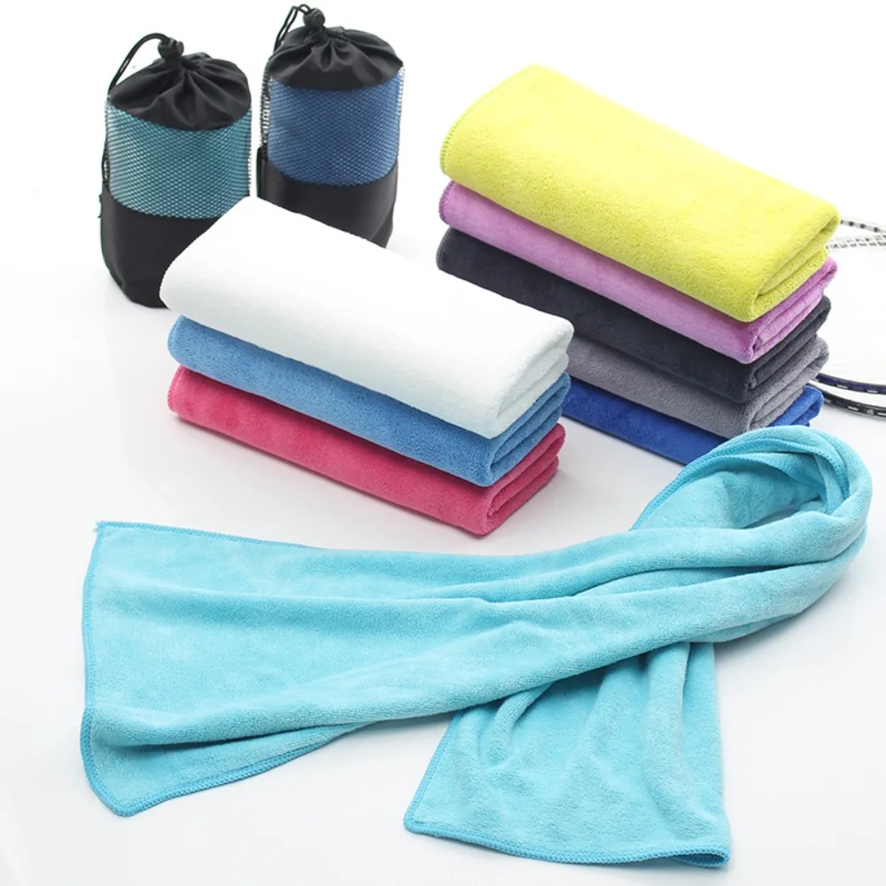 Portable With Bundle Pocket Sports Towel Quick-Drying Wiping Sweat Gym Towel Soft Microfiber Swimming Towel Running