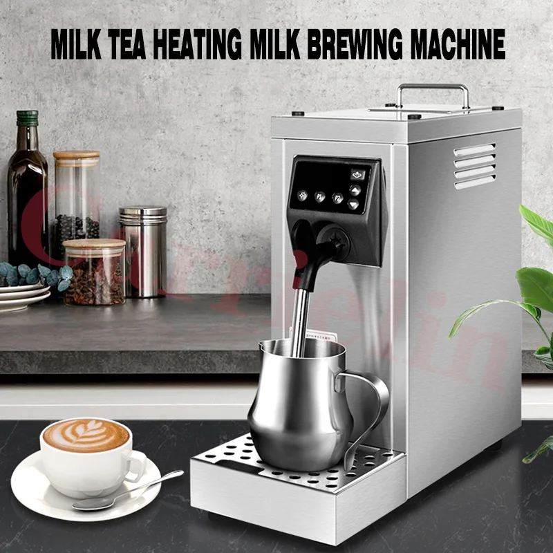 Commercial Milk Steam Brewing Machine Full Automatic Milk Tea Heating Frother Coffee Milk Foam Making