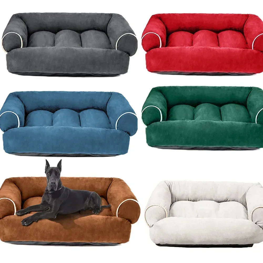 Thickened Dog Cat Sofa Bed Medium Small Kennel Pet Kitten Mat Square Thickened Warm Cushion Profundity Sleep All-season