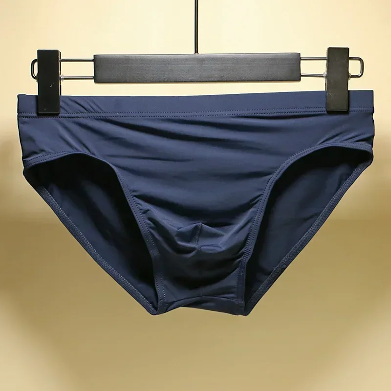 Sexy Men Bulge Pouch Briefs Low-Rise Solid Color Breathable Seamless Comfort Underwear Man Briefs Panties Underpants