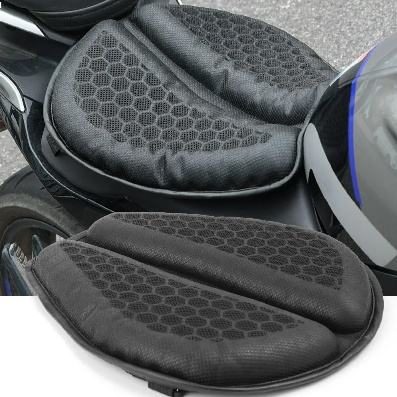 

Motorcycle Seat Pad 3D Honeycomb Summer Heat Insulation Breathable Motorcycle Gel Cushion Modification Saddle Anti Shock Cushion