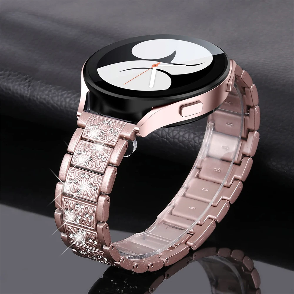 20mm 22mm Band for Samsung Galaxy Watch 4/5 44mm 40mm/6 Classic/5 pro 45mm 47mm Diamond bracelet correa Huawei GT 2/2e/3/4 strap