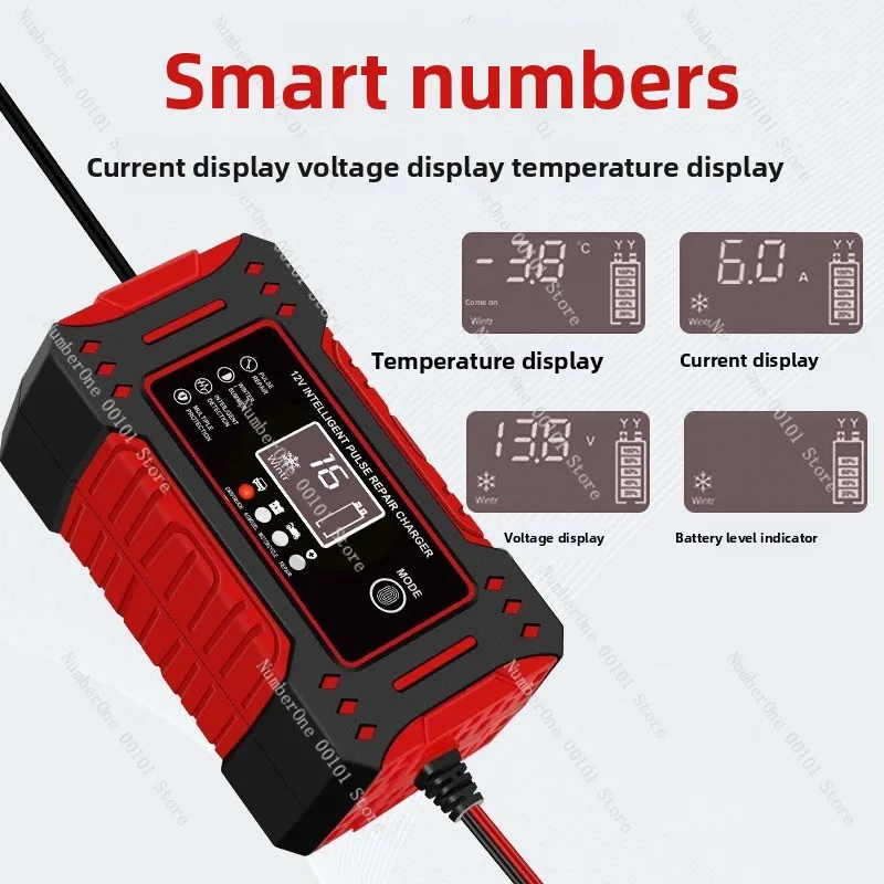 Car battery charger 12v 6a motorcycle battery repair charger