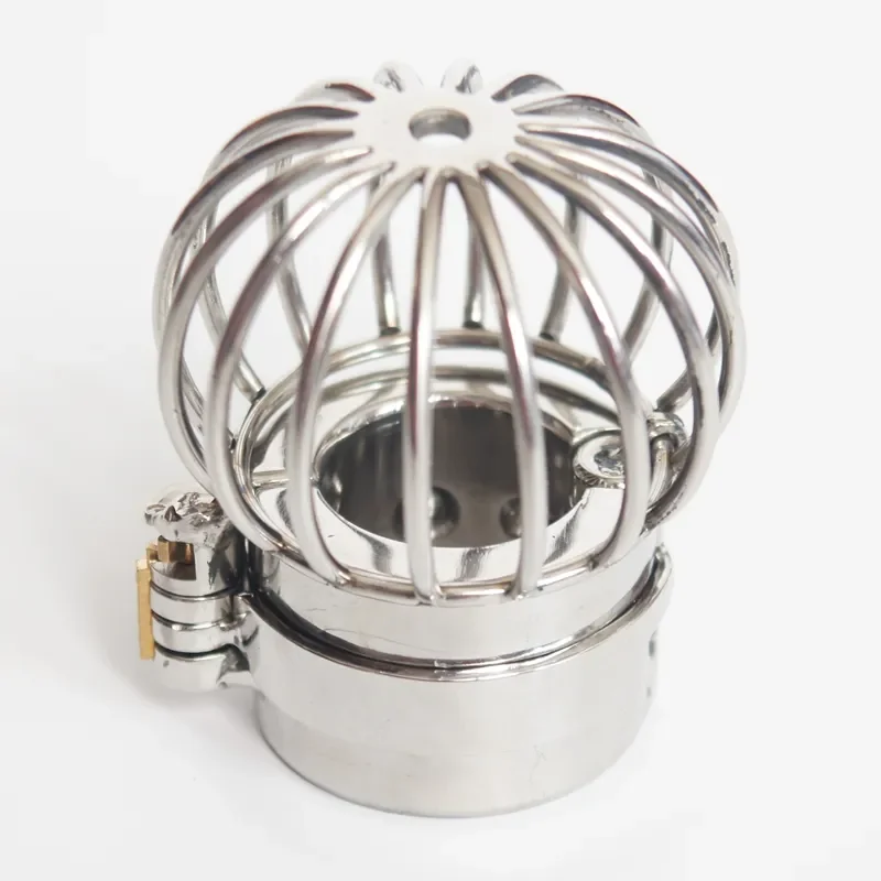 New Stealth Lock Design Scrotum Pendant Ball Stretchers Stainless Steel Testicles Chastity Cage Cock Ring BDSM Sex Toys For Men