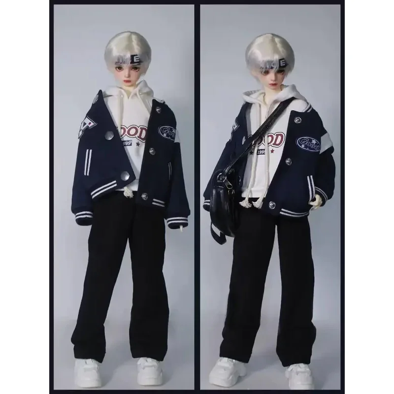 新しい1/4ドール服スーツ、45cm BJDドール用、キュートな野球セットドレスアップ、女の子のおもちゃ、プレイハウスドールアクセサリー、ドールなし