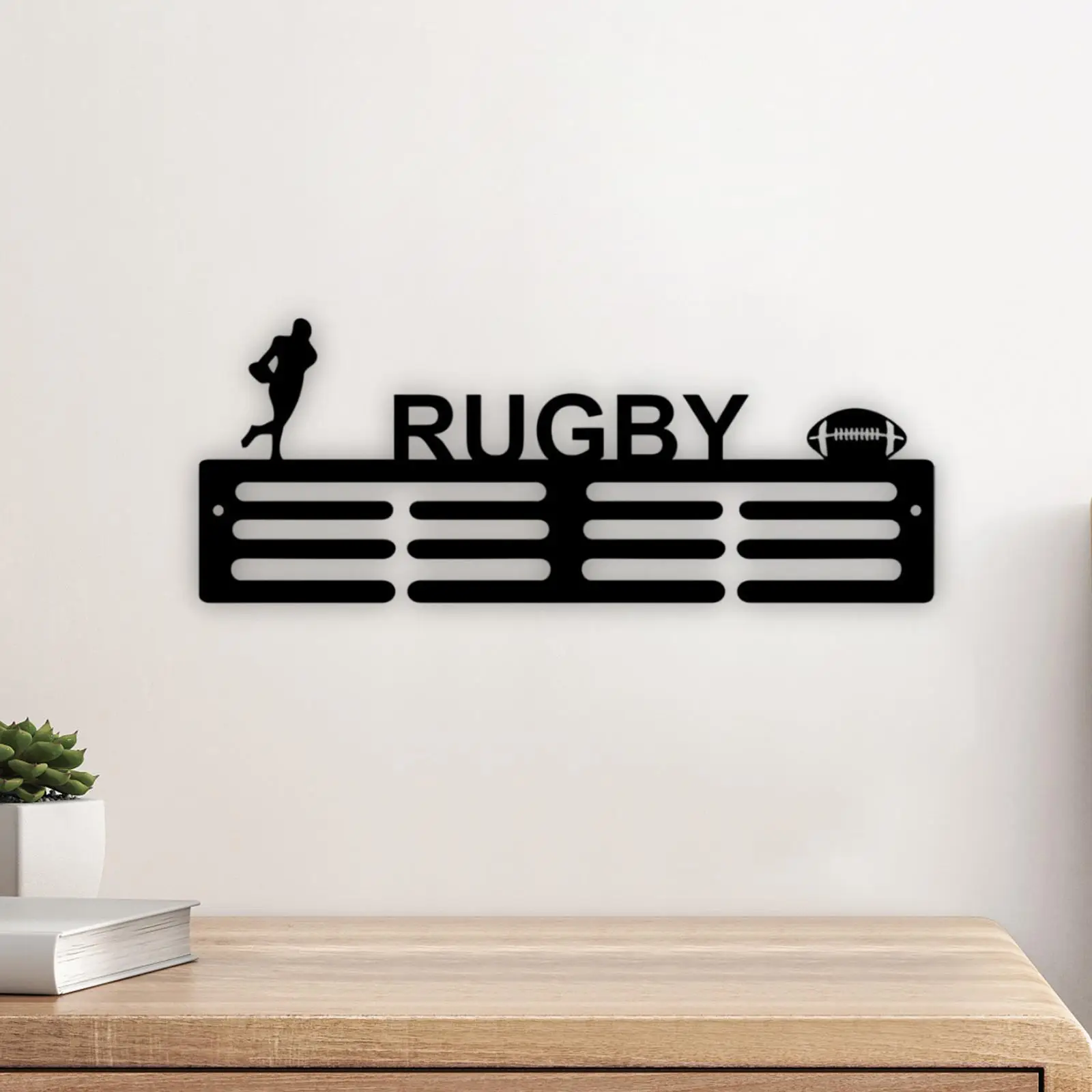 Wall Mount Medal Hanger Display Rack Versatile for Sport Race Runner Sturdy Simple Installation Medal Hanger Rugby Medal Holder