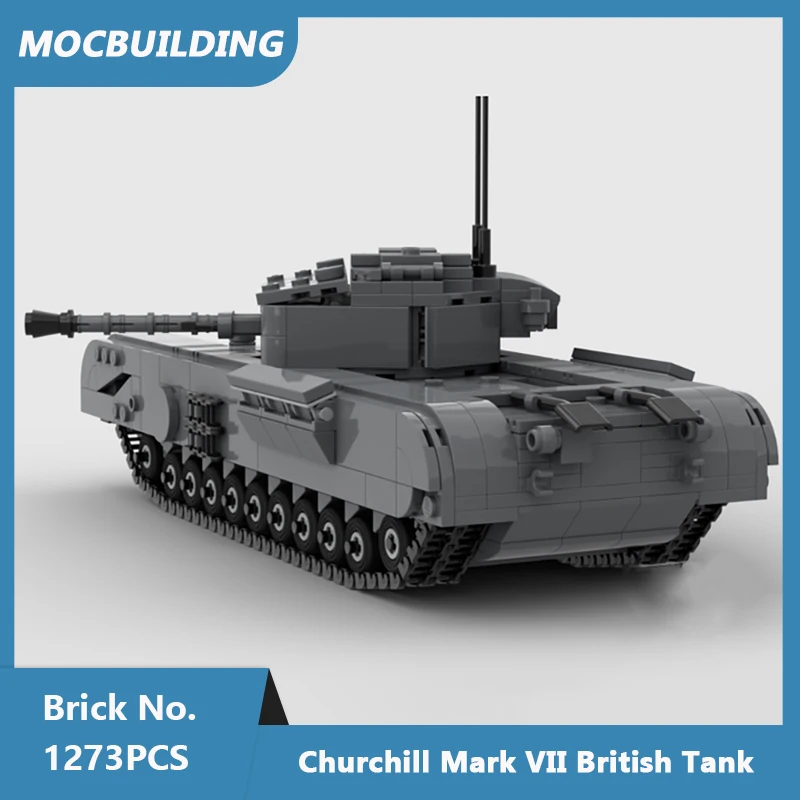 MOC Building Blocks Churchill Mark VII Tank Model Creative Military DIY Assembled Bricks Collection Toys Xmas Gifts 1273PCS