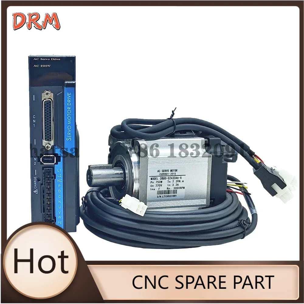 

CNC Servo motor group 40/80 small AC 400W 750W CNC controller servo driver uses engraving and milling machine