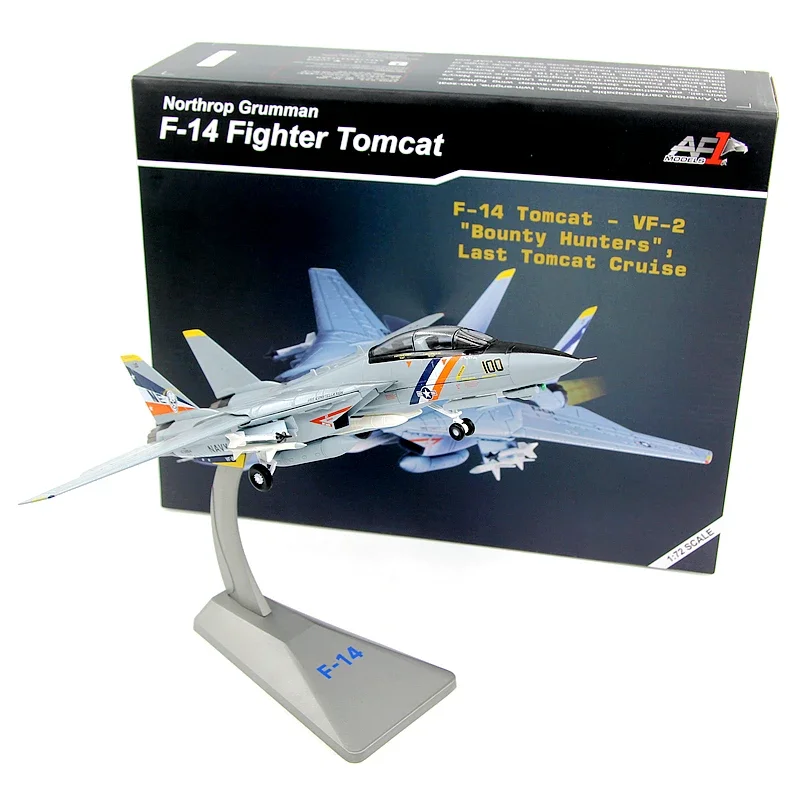 

Diecast 1/72 Scale AF1 US Navy F-14D Tomcat Fighter VF-2 NE100 F14 Alloy Militarized Combat Aircraft Model Collectible Toy Gift